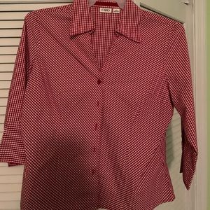 Cato striped shirt red white large
